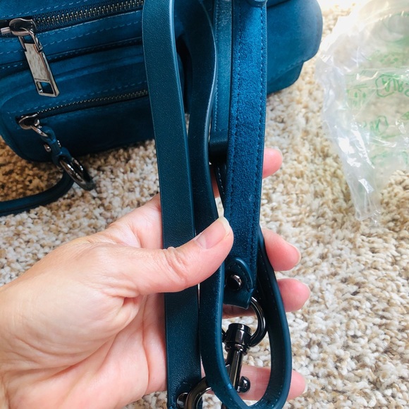 Rebecca Minkoff Bags Rebecca Minkoff Jett Boxy Deepteal Suede Bag Poshmark
